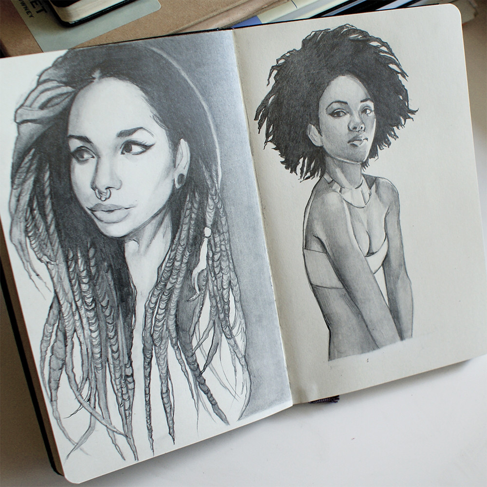 Dreadlocks and afro