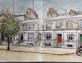 Gladstone Street from Albert Arms pub London Se1