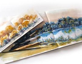 My Moleskine Folio Watercolor Notebooks