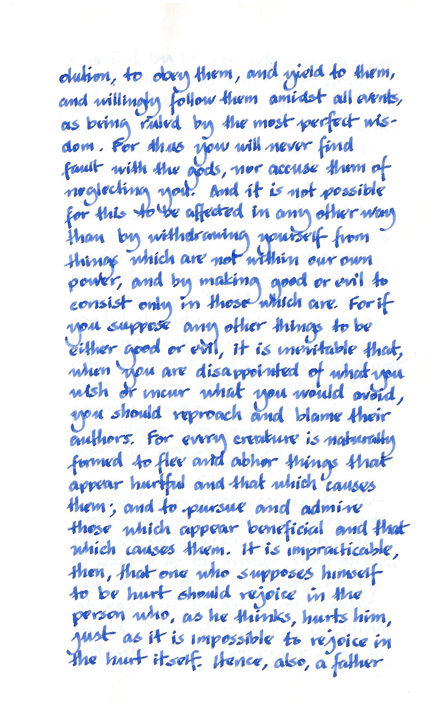 The Enchiridion by Epictetus (handwritten copy)