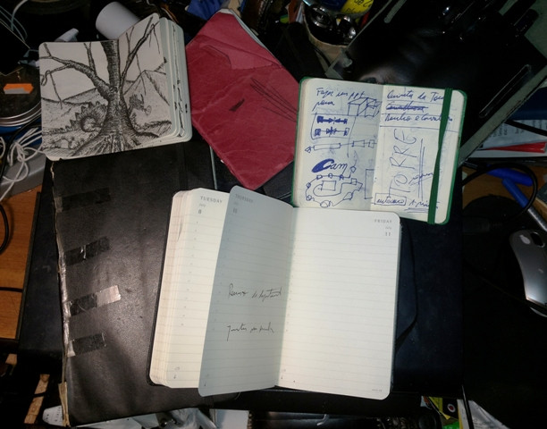 My Moleskines to work to draw…