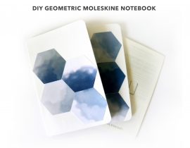 DIY GEOMETRIC MOLESKINE NOTEBOOK