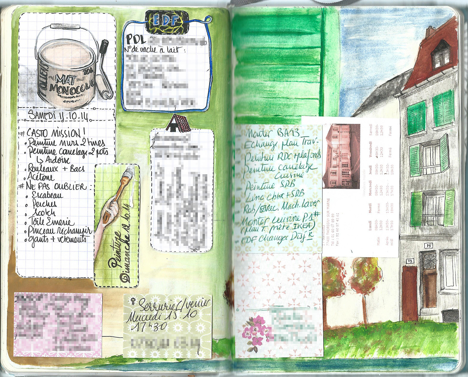 Notes. The French Crooked House with Green Blinds