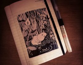 Drawing Moomins in the dark