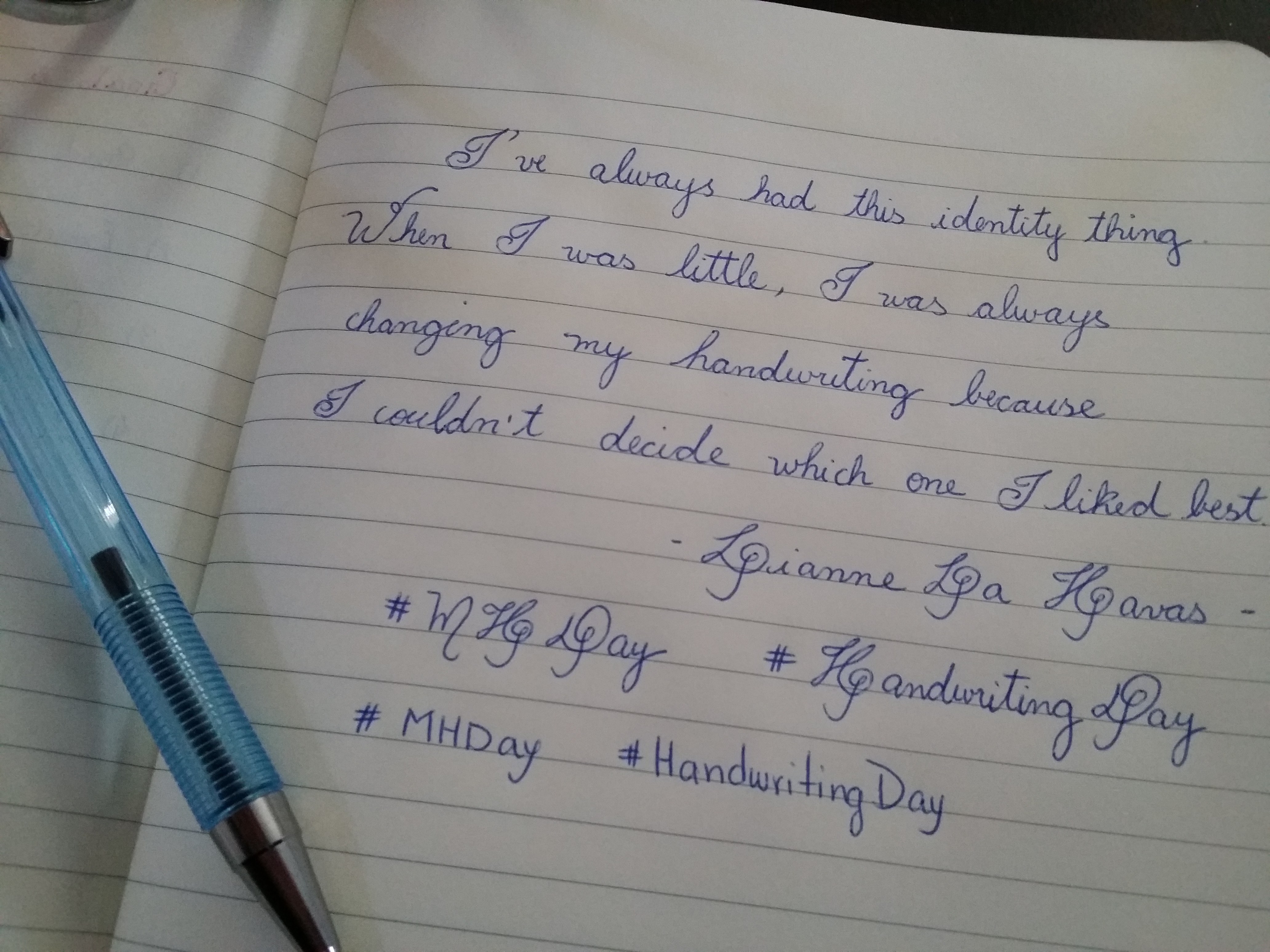 #MHDay Handwriting