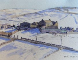 Ridge Farm in snow