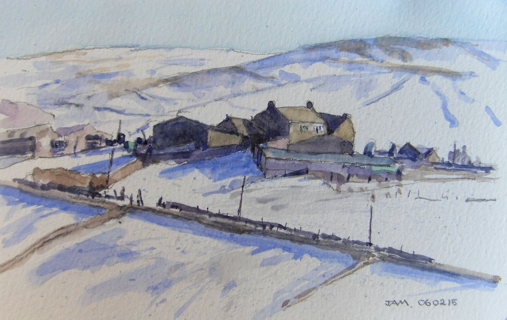 Ridge Farm in snow