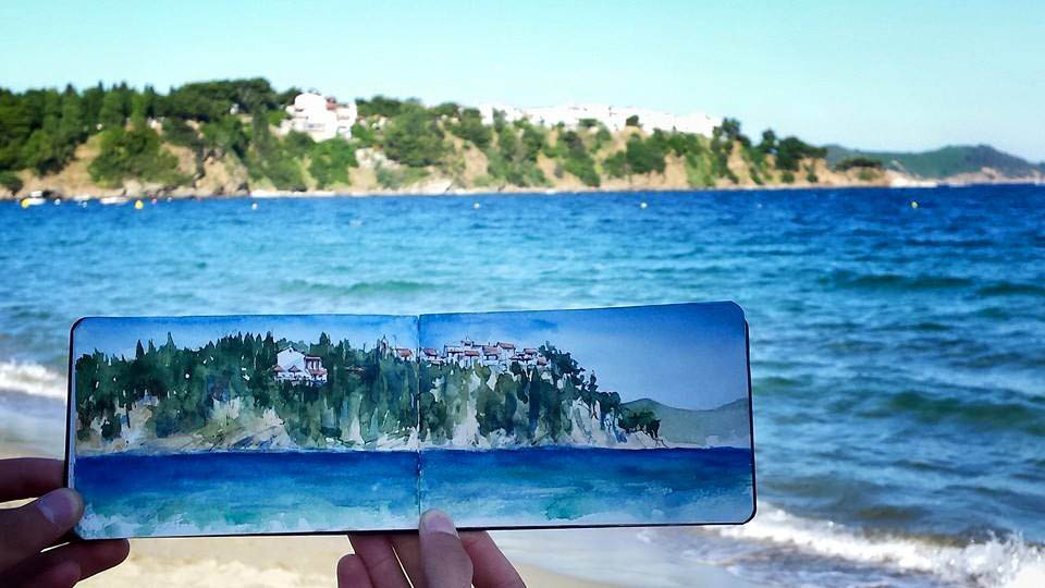 Seascape from Skiathos island