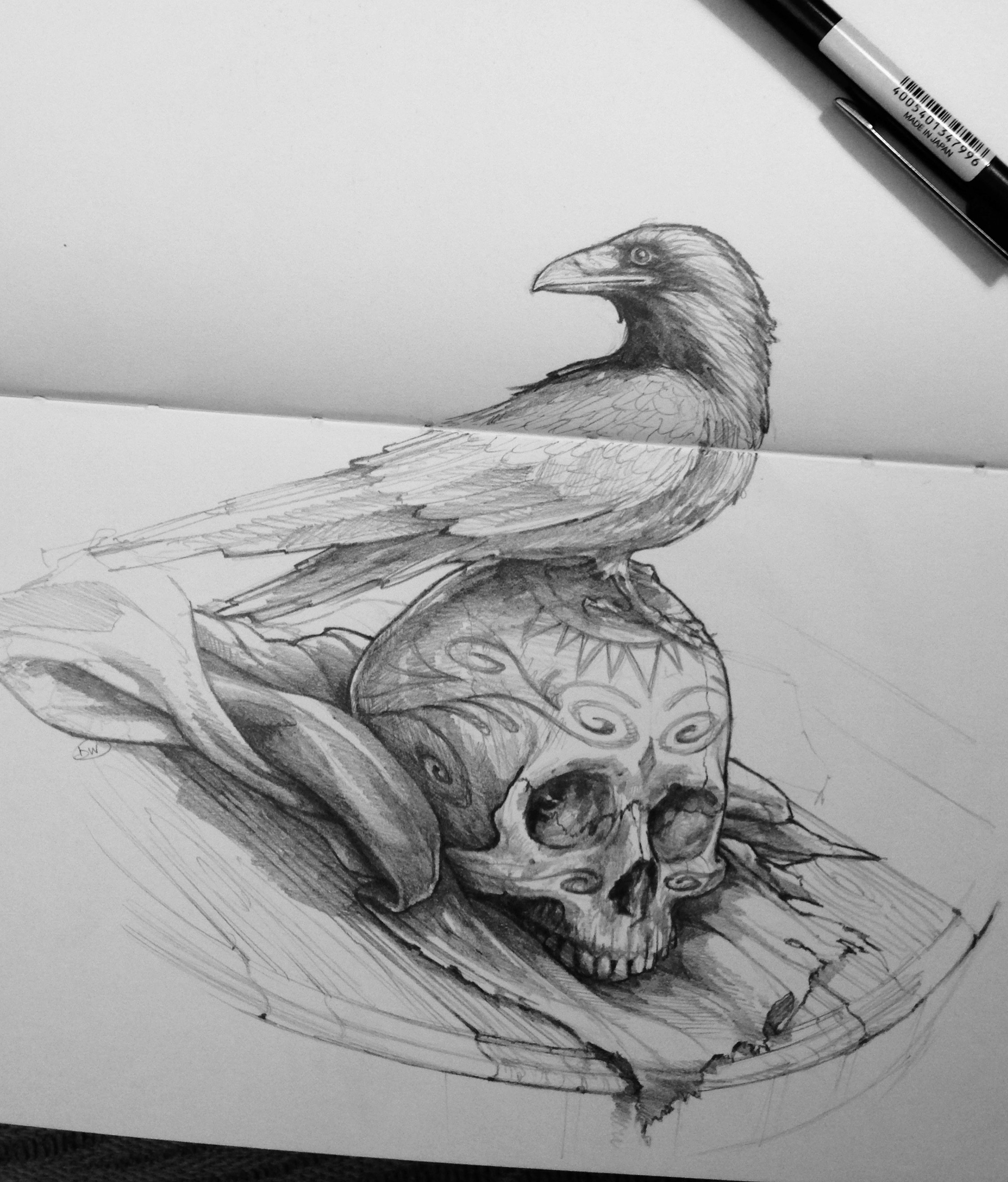 Crow & Skull