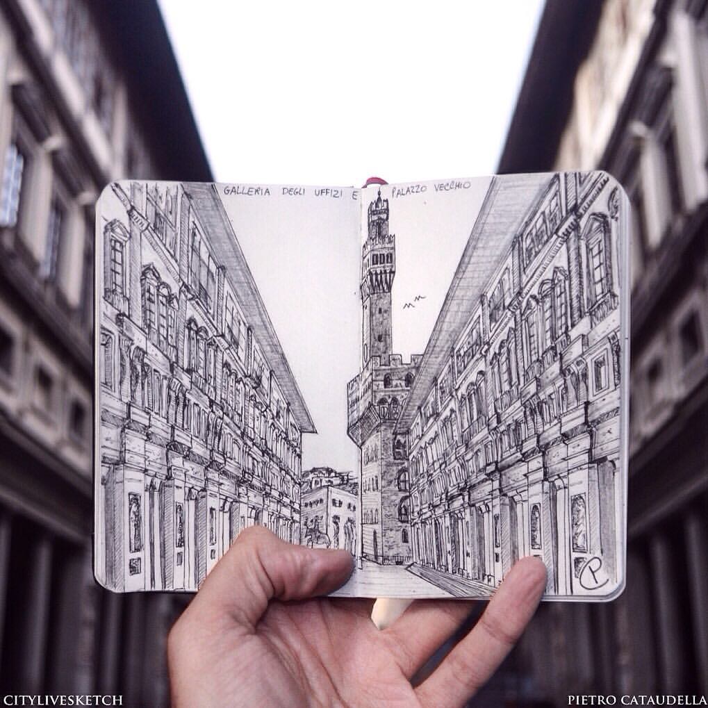 Uffizi Gallery Live Sketch