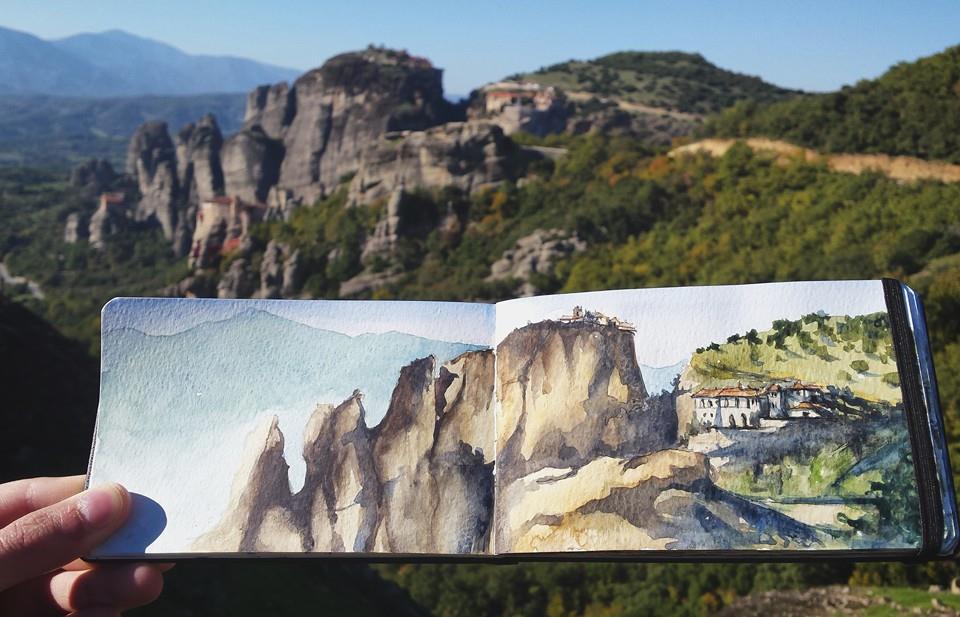 Up at the Meteora rocks, Greece