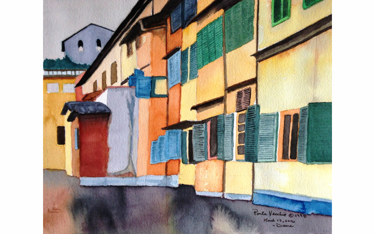 Ponte Vecchio Watercolor