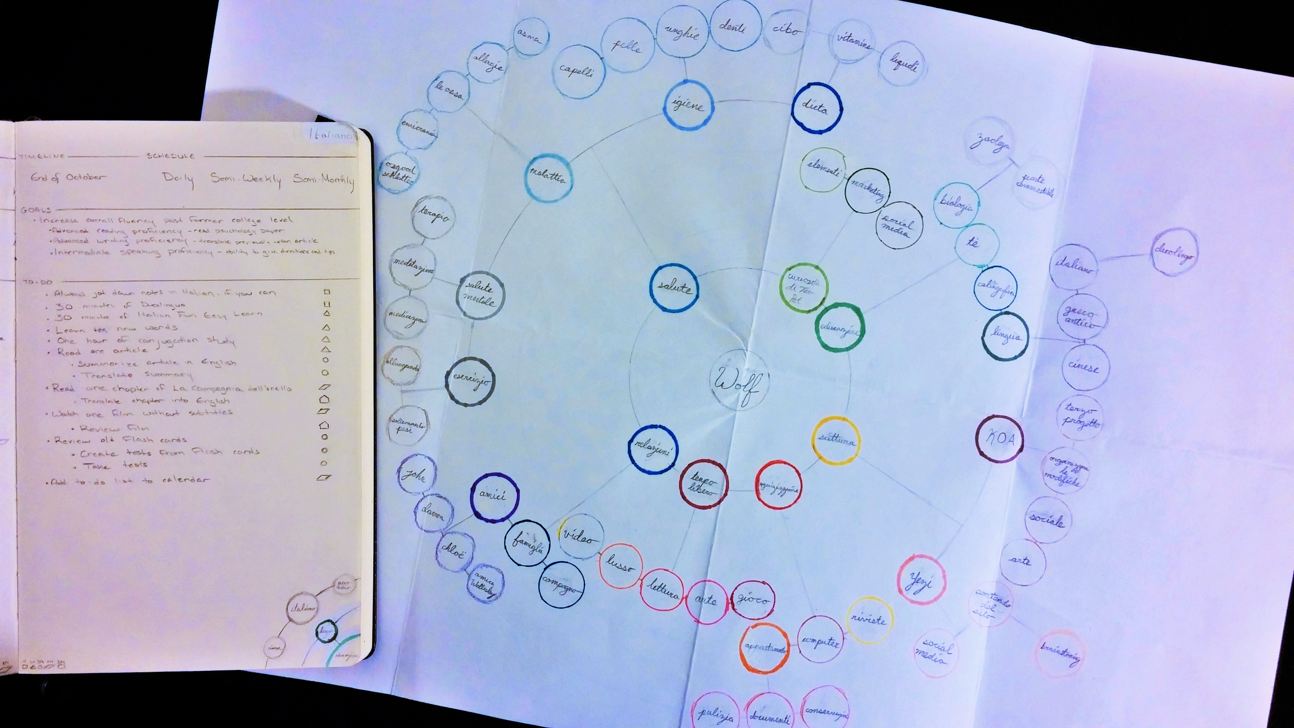 Molecular Mind Mapping in Moleskine