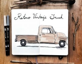 Retro vintage truck