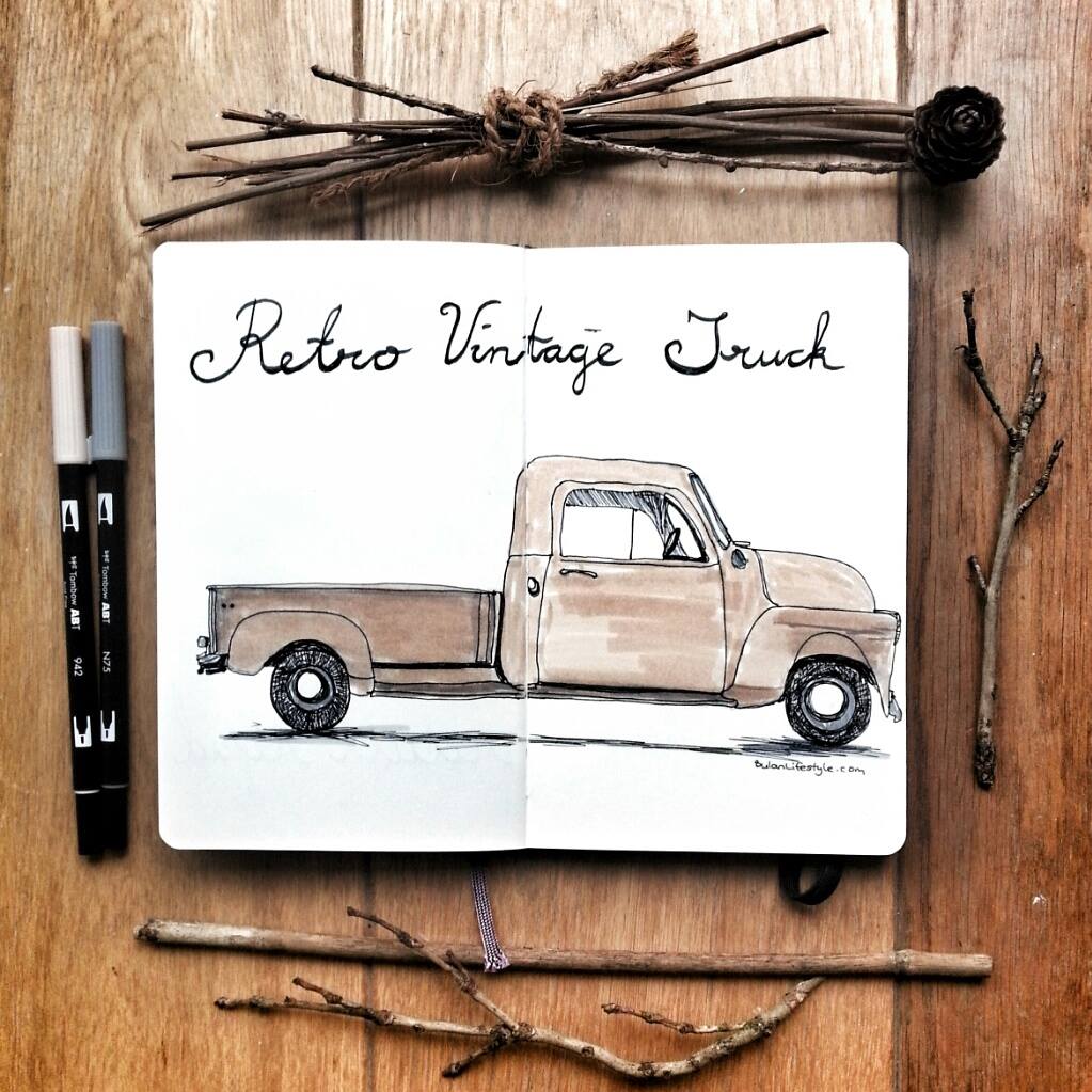 Retro vintage truck