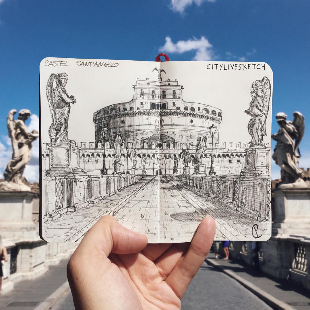 Castel Sant’Angelo Live Sketch.