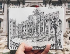 Fontana di Trevi Live Sketch