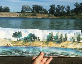 Sketch at my favorite lake
