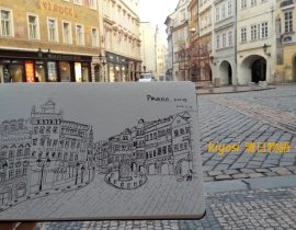 Europe Traveling Sketch ~ Czech Prague Square