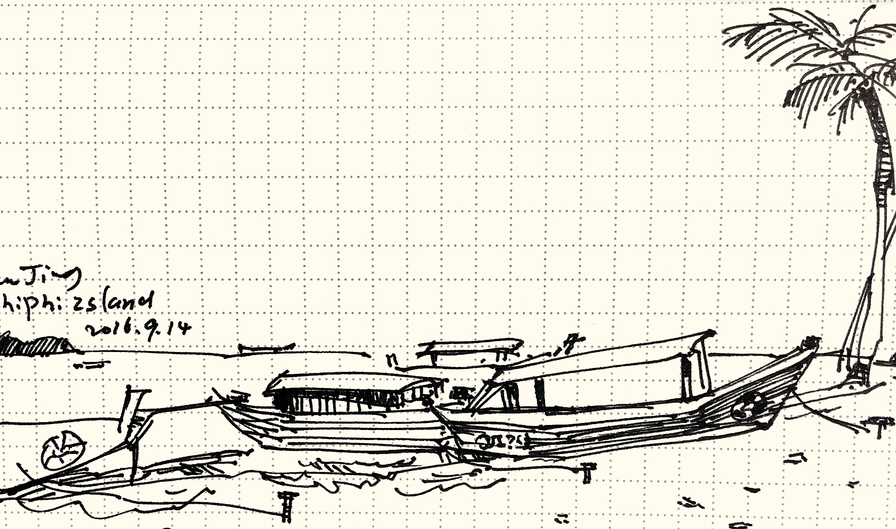 Sketch at Phi Phi island