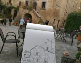 Europe Traveling Sketch ~ Italy．Civita di Bagnoregio