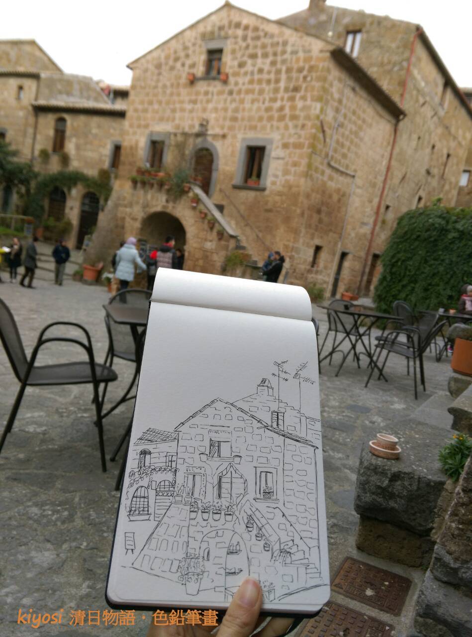 Europe Traveling Sketch ~ Italy．Civita di Bagnoregio