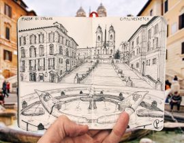 Piazza di Spagna Live Sketch.