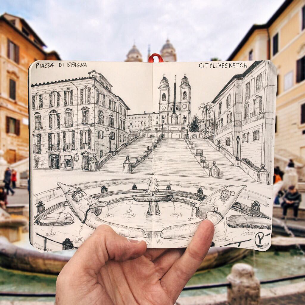 Piazza di Spagna Live Sketch.