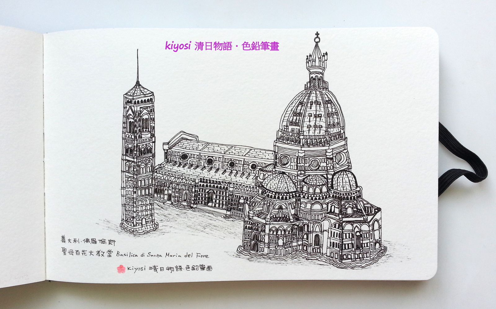 Europe Traveling Sketch ~ Italy Basilica di Santa Maria del Fiore