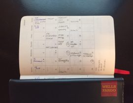 USING the MONTHLY TABS by writing sideways