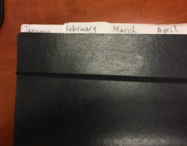 Monthly calendar tabs