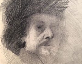 Drawing of Rembrandt