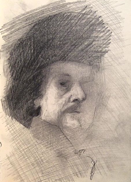Drawing of Rembrandt