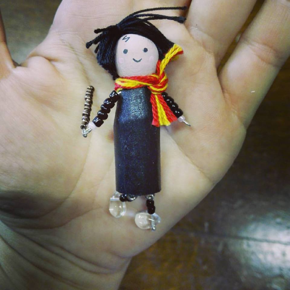 Harry Potter clothepins doll by Micettaminù