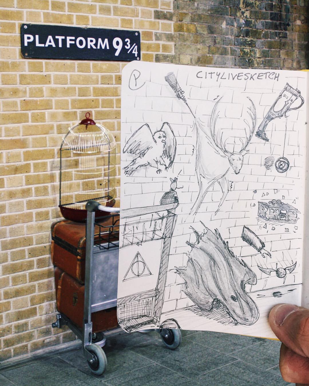 Magic world in London, Platform 9 3/4