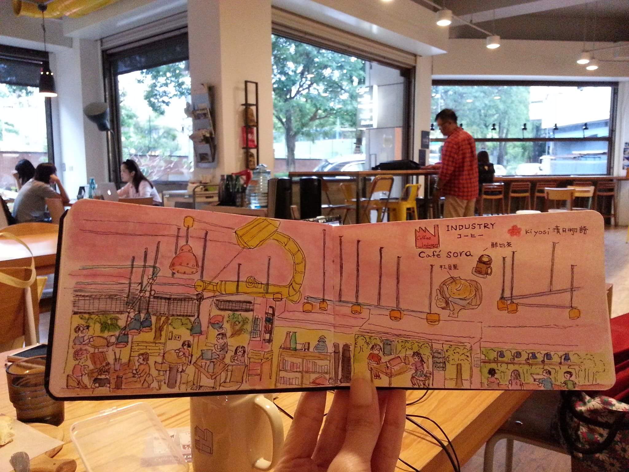 Café Sketch~ Café Sora, Taichung, Taiwan