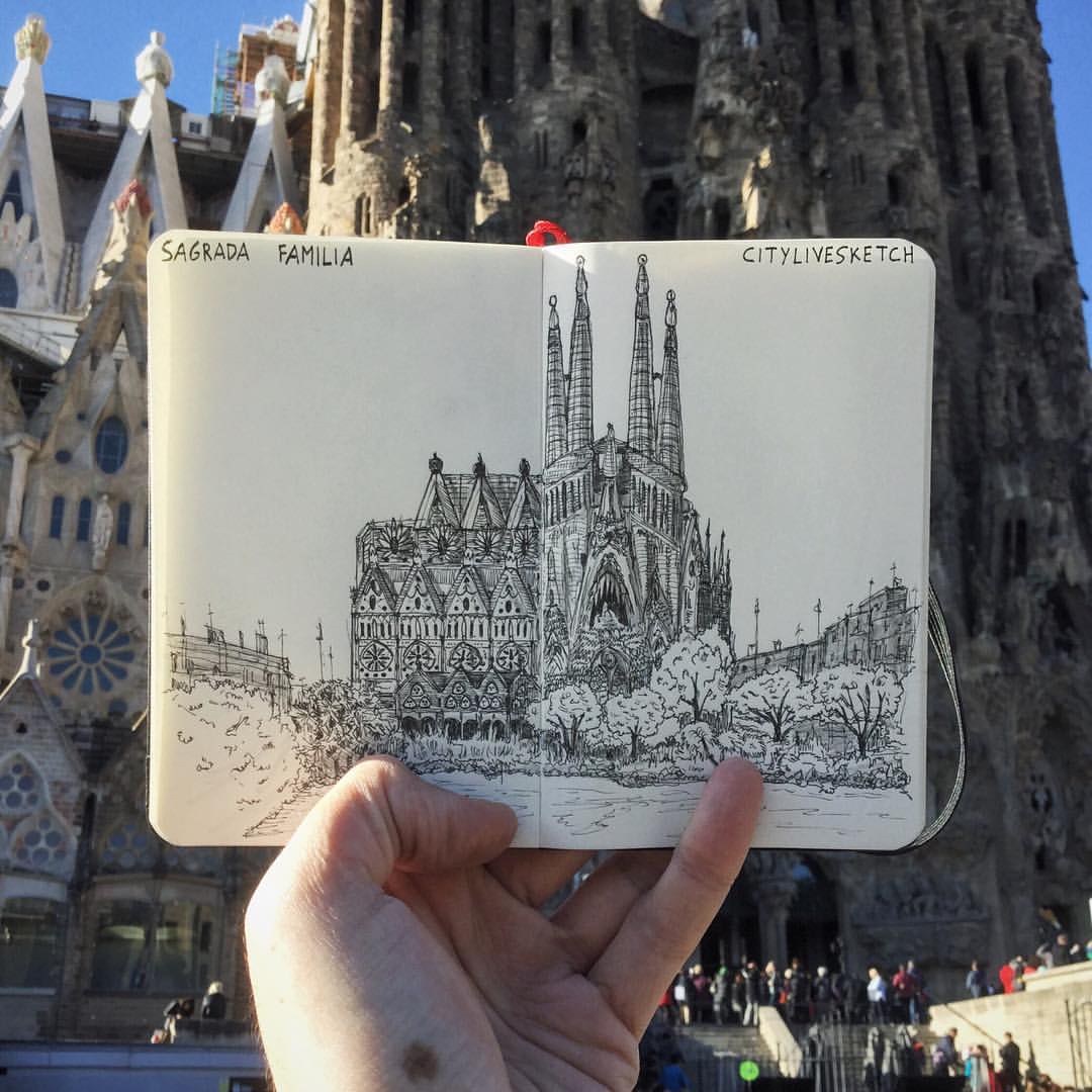 Sagrada Familia Live Sketch