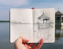 Massaciuccoli Lake Live Sketch