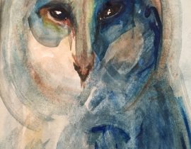 Owl in watercolour