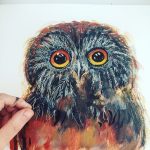 Owl in watercolour