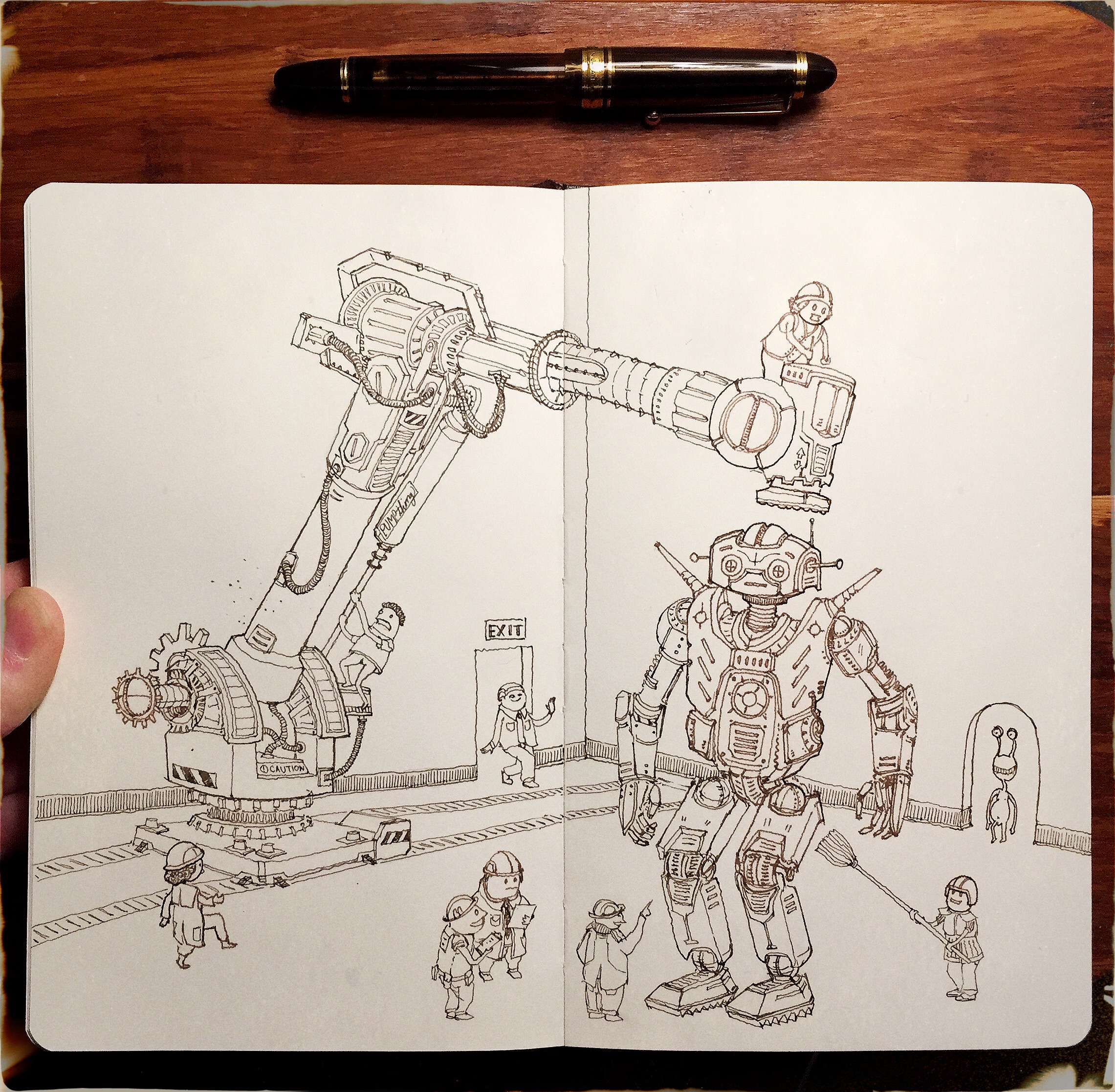 Factory Robot Sketch