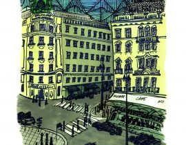 Urban Sketch – Albertinaplatz Vienna