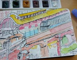 Urbansketch at Tamsui Starbucks