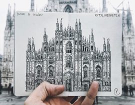 Duomo di Milano Live Sketch