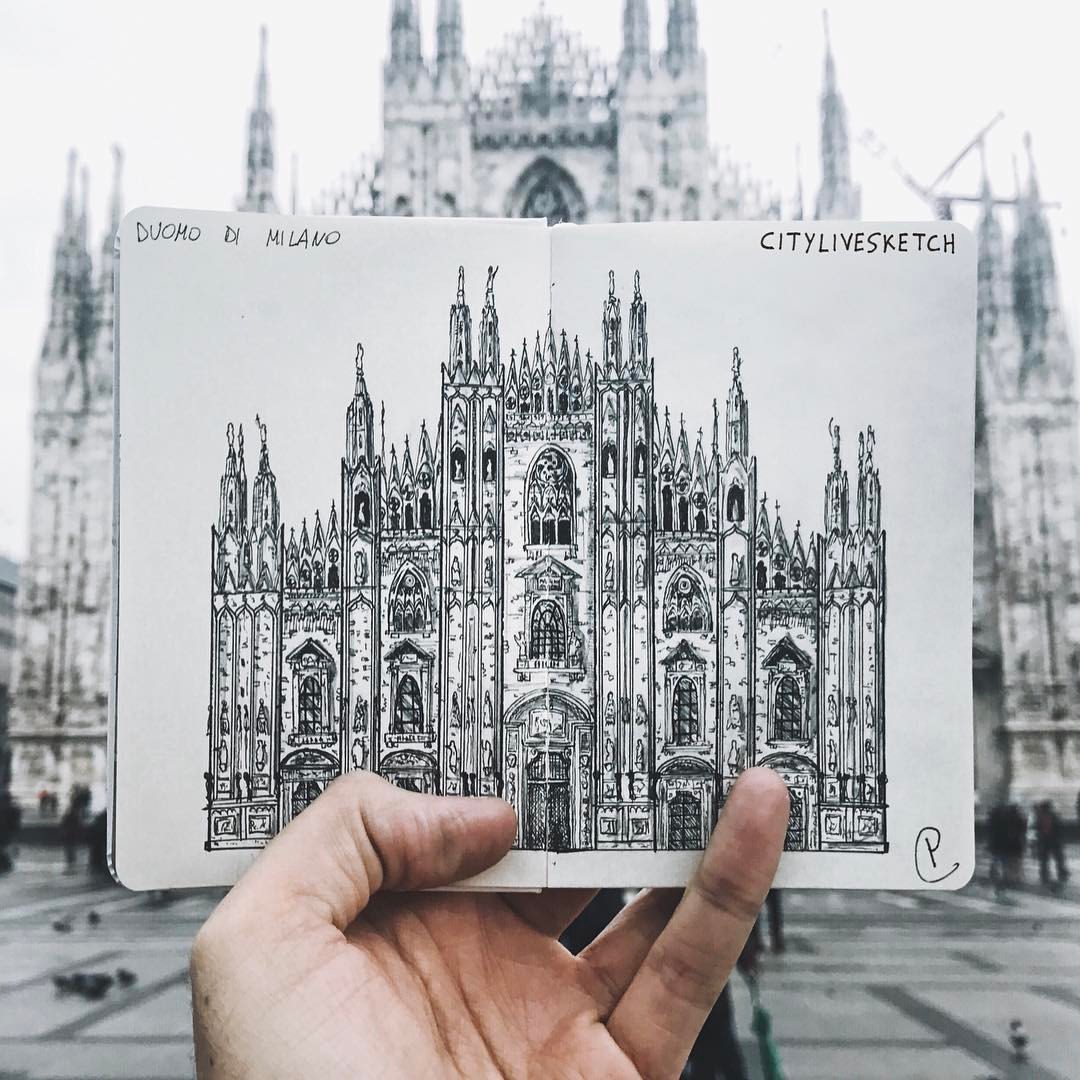 Duomo di Milano Live Sketch