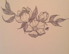 Late Night Flower Drawing.