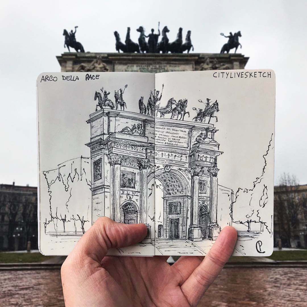 Arco della Pace Live Sketch