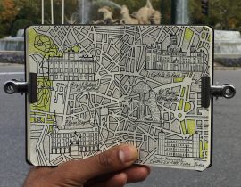 City Map Drawing of Madrid, Spain