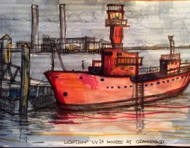 The Lightship LV21 moored at Gravesend