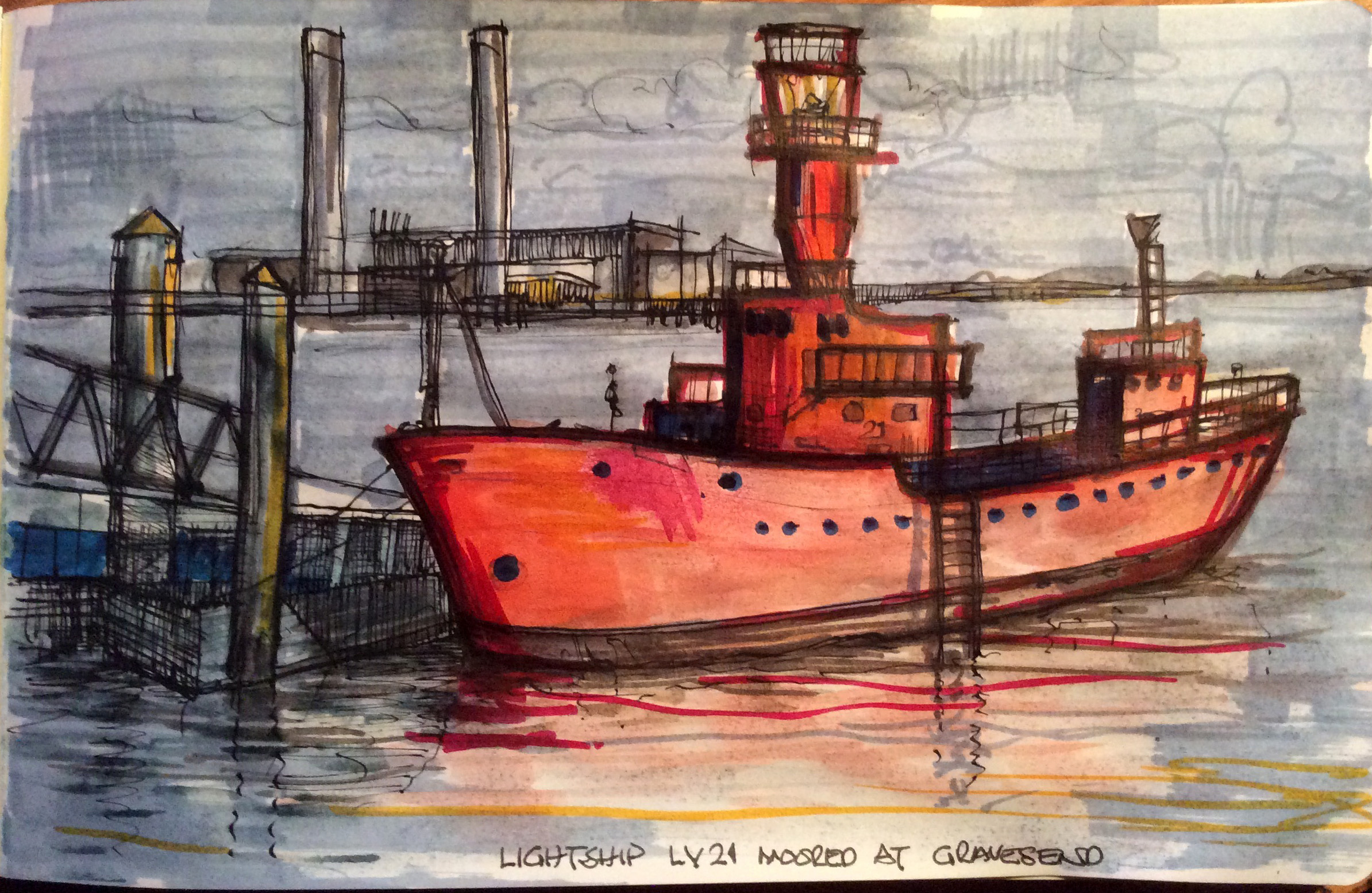 The Lightship LV21 moored at Gravesend